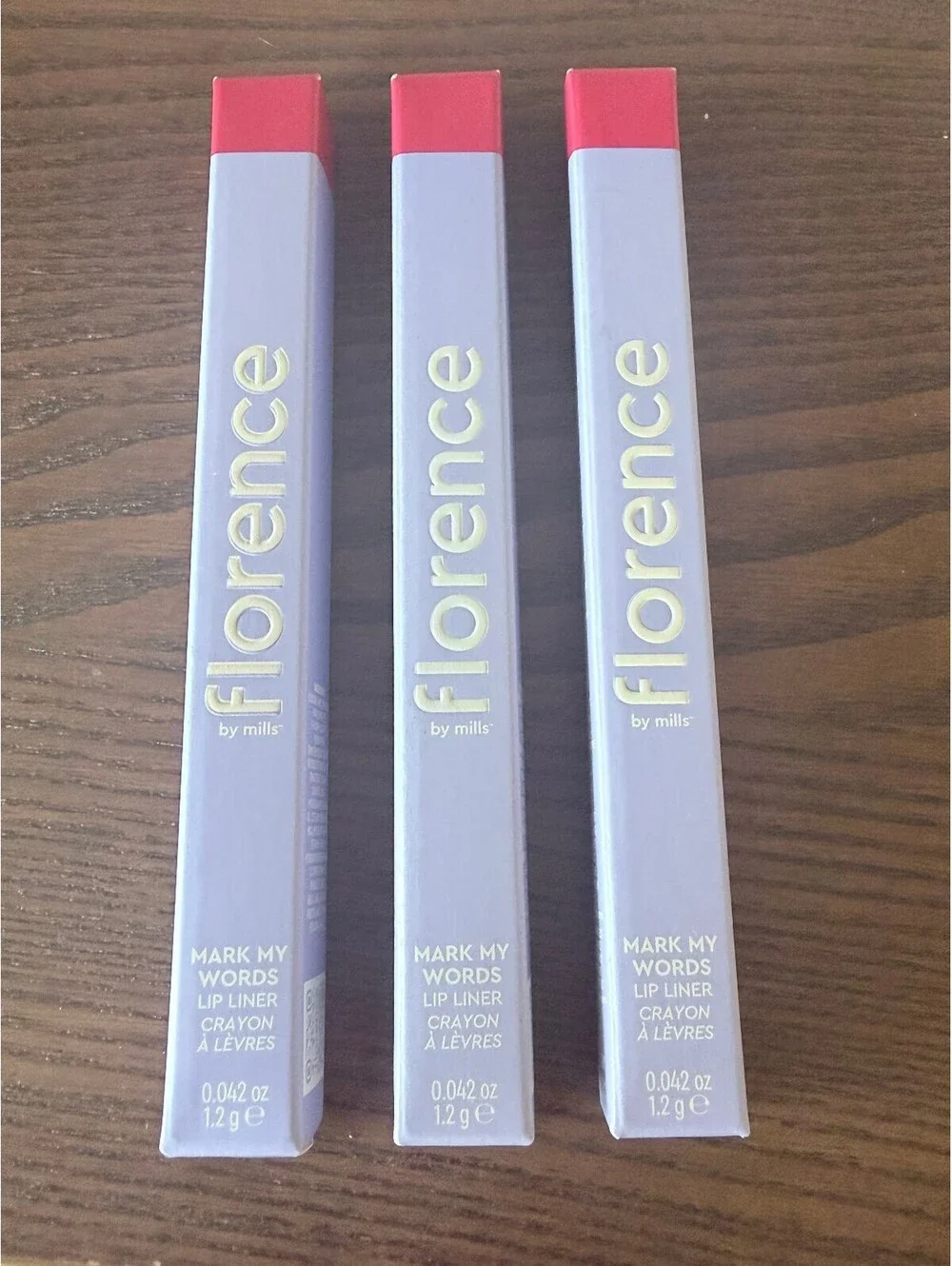 3x Florence by Mills Mark My Words Lip Liner Fierce NIB